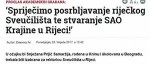 Informer, 24.02.2017., PARANOJA na Univerzitetu u Rijeci od etničke dominacije Srba u Hrvatskoj?!