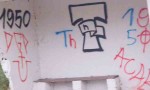 Govor mržnje kraj Knina: Ustaški grafiti na autobuskim stanicama Drniš - Knin Foto: Portal Novosti