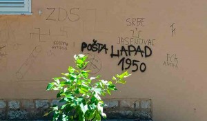Grafiti u Dubrovniku: Srbe u Jasenovac, ZDS Foto: DubrovackiDnevnik.hr