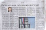 Politika, 26.11.2024, Savo Štrbac: Ratni zločini, godišnjice i empatija